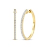 Thumbnail Image 0 of Baguette-Cut Diamond Hoop Earrings 1/2 ct tw 10K Yellow Gold