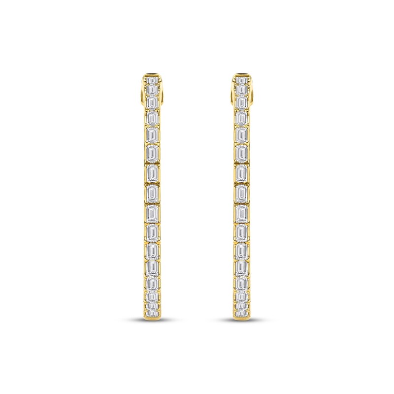 Baguette-Cut Diamond Hoop Earrings 1/2 ct tw 10K Yellow Gold