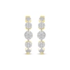Thumbnail Image 2 of Multi-Diamond Graduated Circle Hoop Earrings 1/2 ct tw 10K Yellow Gold