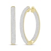 Thumbnail Image 1 of Diamond Inside-Out Micro-Pavé Hoop Earrings 1 ct tw 10K Yellow Gold