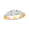 Thumbnail Image 1 of Lab-Grown Diamonds Round-Cut Three-Stone Engagement Ring 2 ct tw 14K Yellow Gold