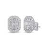 Thumbnail Image 0 of Octagon & Baguette-Cut Diamond Stud Earrings 1 ct tw 10K White Gold