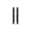 Thumbnail Image 2 of Black Diamond Hoop Earrings 1/4 ct tw 10K White Gold