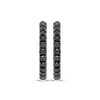 Thumbnail Image 2 of Black Diamond Hoop Earrings 1/3 ct tw 10K White Gold