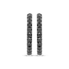 Thumbnail Image 2 of Black Diamond Hoop Earrings 1/2 ct tw 10K White Gold