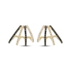 Thumbnail Image 2 of Black & White Diamond Split Multi-Row J-Hoop Earrings 1/3 ct tw 10K Yellow Gold