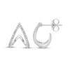 Thumbnail Image 3 of Diamond Split J-Hoop Earrings 1/10 ct tw 10K White Gold
