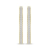 Thumbnail Image 2 of Diamond Scallop-Edged Inside-Out Hoop Earrings 3 ct tw 10K Yellow Gold