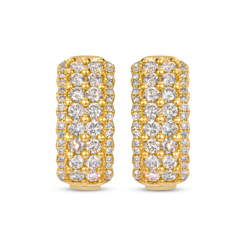 Main Image 2 of Le Vian Diamond Four-Row Hoop Earrings 1-1/2 ct tw 14K Honey Gold