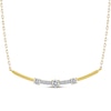 Thumbnail Image 0 of Memories Moments Magic Lab-Created Diamond Smile Necklace 1/2 ct tw 14K Yellow Gold 19.5"