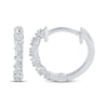 Thumbnail Image 1 of Diamond Mini Huggie Hoop Earrings 1/20 ct tw 10K White Gold