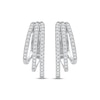Thumbnail Image 2 of Diamond Three-Row Staggered Huggie Hoop Earrings 1/4 ct tw 10K White Gold