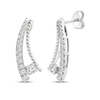 Thumbnail Image 0 of Threads of Love Diamond Curved Bar Earrings 1/2 ct tw 10K White Gold