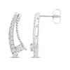 Thumbnail Image 2 of Threads of Love Diamond Curved Bar Earrings 1/2 ct tw 10K White Gold