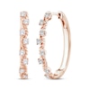 Thumbnail Image 1 of Threads of Love Diamond Curvy Hoop Earrings 1/2 ct tw 10K Rose Gold