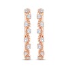 Thumbnail Image 2 of Threads of Love Diamond Curvy Hoop Earrings 1/2 ct tw 10K Rose Gold
