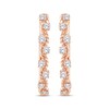 Thumbnail Image 1 of Threads of Love Diamond Curvy Hoop Earrings 1/2 ct tw 10K Rose Gold