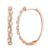 Thumbnail Image 2 of Threads of Love Diamond Curvy Hoop Earrings 1/2 ct tw 10K Rose Gold