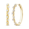 Thumbnail Image 1 of Threads of Love Diamond Curvy Hoop Earrings 1/2 ct tw 10K Yellow Gold