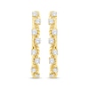 Thumbnail Image 2 of Threads of Love Diamond Curvy Hoop Earrings 1/2 ct tw 10K Yellow Gold
