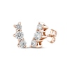 Thumbnail Image 1 of Memories Moments Magic Three-Stone Diamond Stud Earring 1/2 ct tw 10K Rose Gold