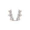 Thumbnail Image 2 of Memories Moments Magic Three-Stone Diamond Stud Earring 1/2 ct tw 10K Rose Gold