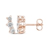Thumbnail Image 3 of Memories Moments Magic Three-Stone Diamond Stud Earring 1/2 ct tw 10K Rose Gold