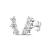 Thumbnail Image 1 of Memories Moments Magic Three-Stone Diamond Stud Earring 1/2 ct tw 10K White Gold