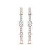 Thumbnail Image 2 of Memories, Moments, Magic Diamond Three-Stone Hoop Earrings 1/2 ct tw 10K Rose Gold