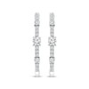 Thumbnail Image 2 of Memories, Moments, Magic Diamond Three-Stone Hoop Earrings 1/2 ct tw 10K White Gold