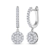 Thumbnail Image 1 of THE LEO Diamond Multi-Stone Hoop Dangle Earrings 5/8 ct tw 14K White Gold