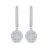 Thumbnail Image 2 of THE LEO Diamond Multi-Stone Hoop Dangle Earrings 5/8 ct tw 14K White Gold
