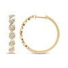 Thumbnail Image 3 of Diamond Twist Hoop Earrings 1/4 ct tw 10K Yellow Gold