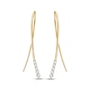 Thumbnail Image 2 of Diamond Threader Earrings 1/2 ct tw 10K Yellow Gold