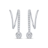 Thumbnail Image 2 of Diamond Threader Drop Earrings 1/4 ct tw 10K White Gold
