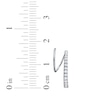 Thumbnail Image 5 of Diamond Huggie J-Hoop Earrings 1/3 ct tw 10K White Gold