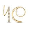 Thumbnail Image 3 of Diamond Huggie J-Hoop Earrings 1/3 ct tw 10K Yellow Gold
