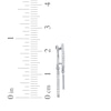 Thumbnail Image 4 of Diamond Two-Row J-Hoop Double Dangle Earrings 1/6 ct tw 10K White Gold