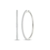 Thumbnail Image 1 of Diamond Hoop Earrings 2 ct tw 10K White Gold
