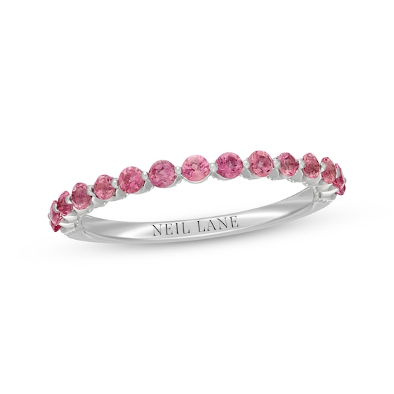 Neil Lane Pink Tourmaline Wedding Band 14K White Gold