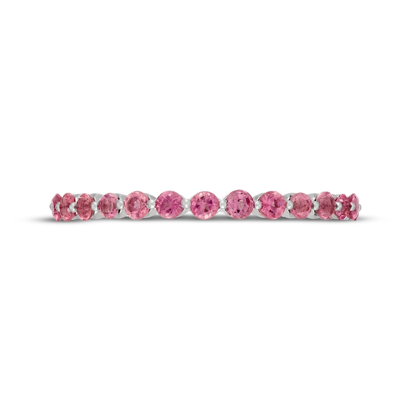 Main Image 3 of Neil Lane Pink Tourmaline Wedding Band 14K White Gold