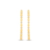 Thumbnail Image 2 of Diamond Beaded Hoop Earrings 1/2 ct tw 10K Yellow Gold