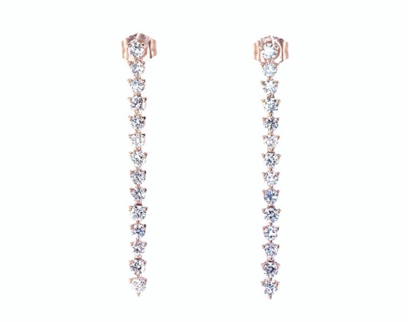 Main Image 1 of KAY Lab-Grown Diamonds Drop Earrings 1-1/4 ct tw 14K Rose Gold