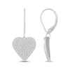 Thumbnail Image 3 of Diamond Heart-Shaped Concave Dangle Earrings 1 ct tw 10K White Gold
