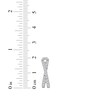 Thumbnail Image 4 of Diamond Crossover Oval Hoop Earrings 1 ct tw 10K White Gold