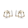 Thumbnail Image 2 of Diamond Four-Row J-Hoop Earrings 1/10 ct tw 10K Yellow Gold