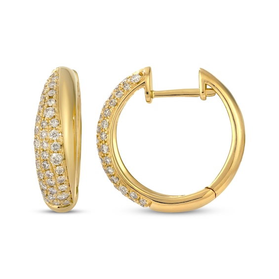 Amazon 14k Gold Plated Chunky Gold Huggie Earrings Le Vian Diamond