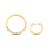 Thumbnail Image 4 of Diamond Convertible Circle Dangle & Hoop Earrings 1/2 ct tw 10K Yellow Gold