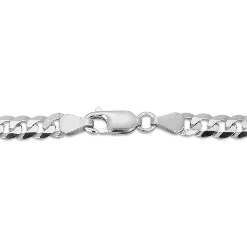 Main Image 3 of Cuban Curb Chain Necklace 5.9mm Solid Sterling Silver 22&quot;