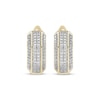 Thumbnail Image 2 of Men's Diamond Octagon Huggie Hoop Earrings 1/2 ct tw 10K Yellow Gold